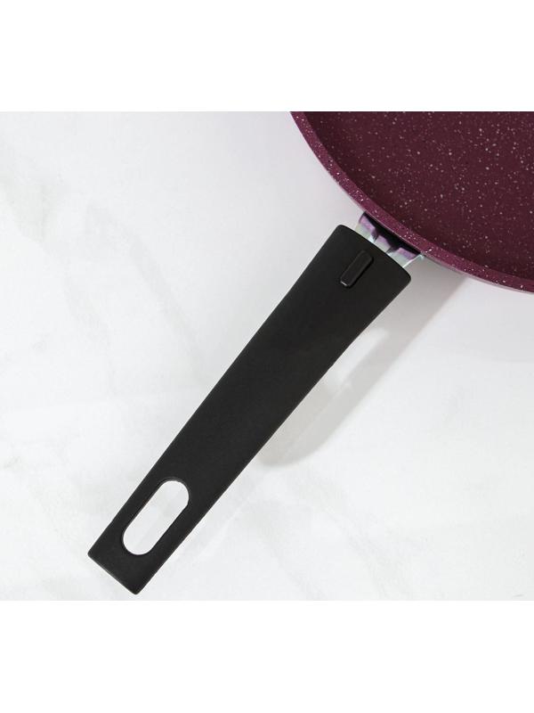 Сковорода Trendy style, d=26 см, съёмная ручка, антипригарное покрытие, цвет фиолетовый