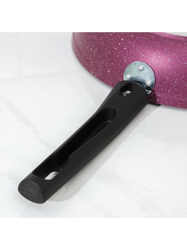 Сковорода Trendy style, d=26 см, съёмная ручка, антипригарное покрытие, цвет фиолетовый