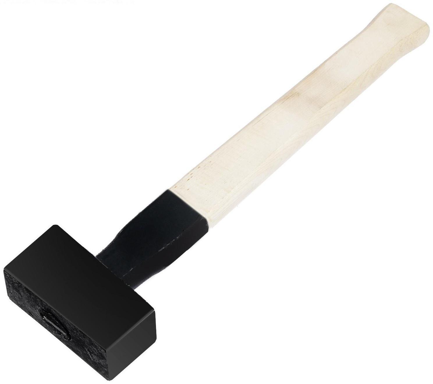 Кувалда литая ЛОМ, 3 кг, деревянная рукоятка