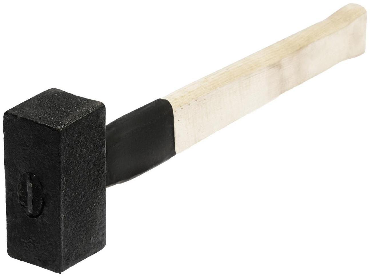 Кувалда литая ЛОМ, 3 кг, деревянная рукоятка