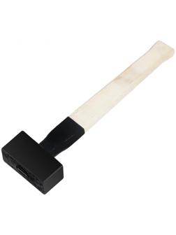 Кувалда литая ЛОМ, 3 кг, деревянная рукоятка