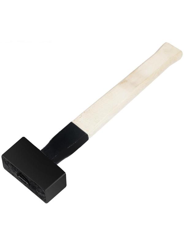 Кувалда литая ЛОМ, 3 кг, деревянная рукоятка