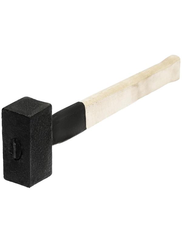 Кувалда литая ЛОМ, 3 кг, деревянная рукоятка