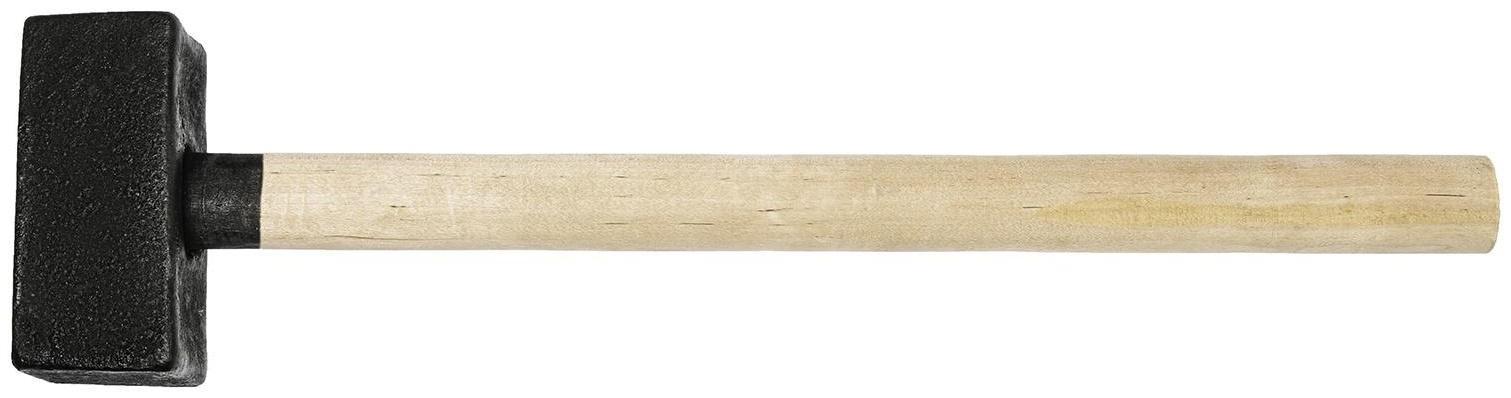 Кувалда литая ЛОМ, 4 кг, деревянная рукоятка