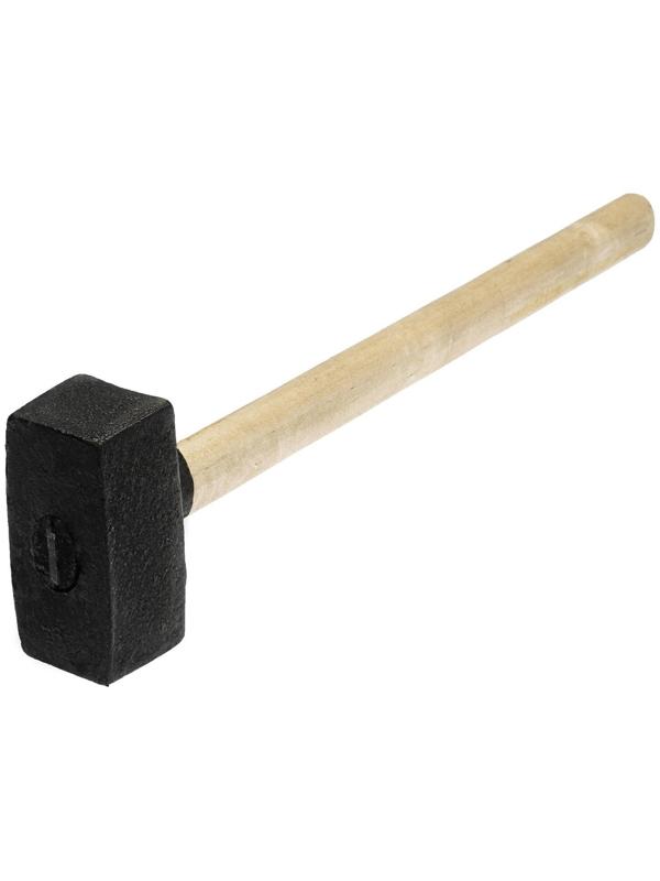 Кувалда литая ЛОМ, 4 кг, деревянная рукоятка