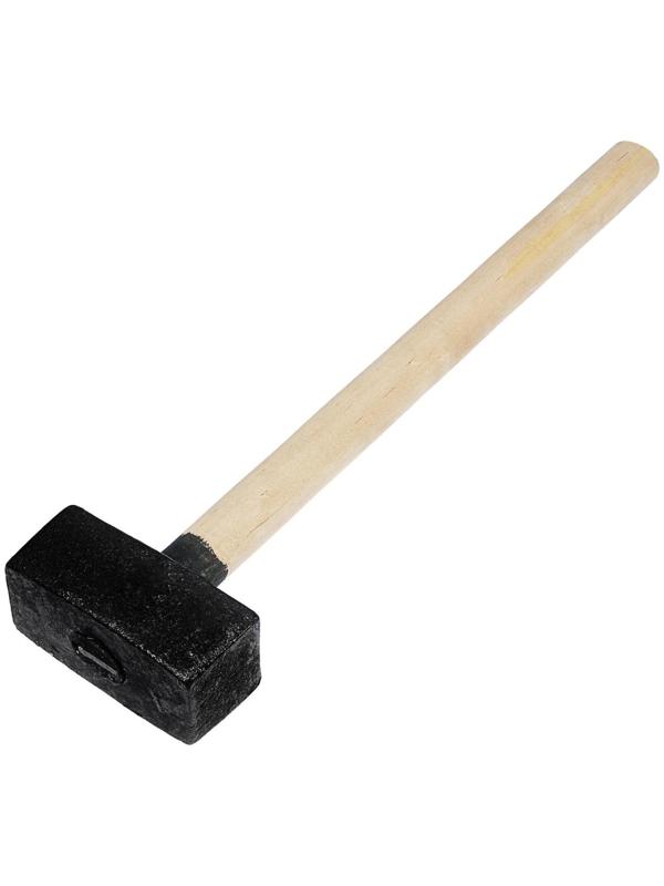 Кувалда литая ЛОМ, 4 кг, деревянная рукоятка