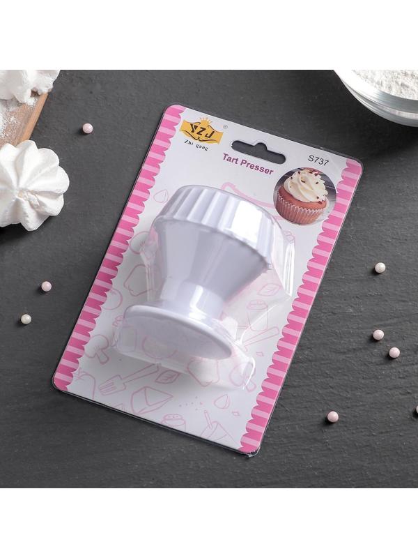 Пресс для формирования тарталеток, 6,8×7 см, ребристый