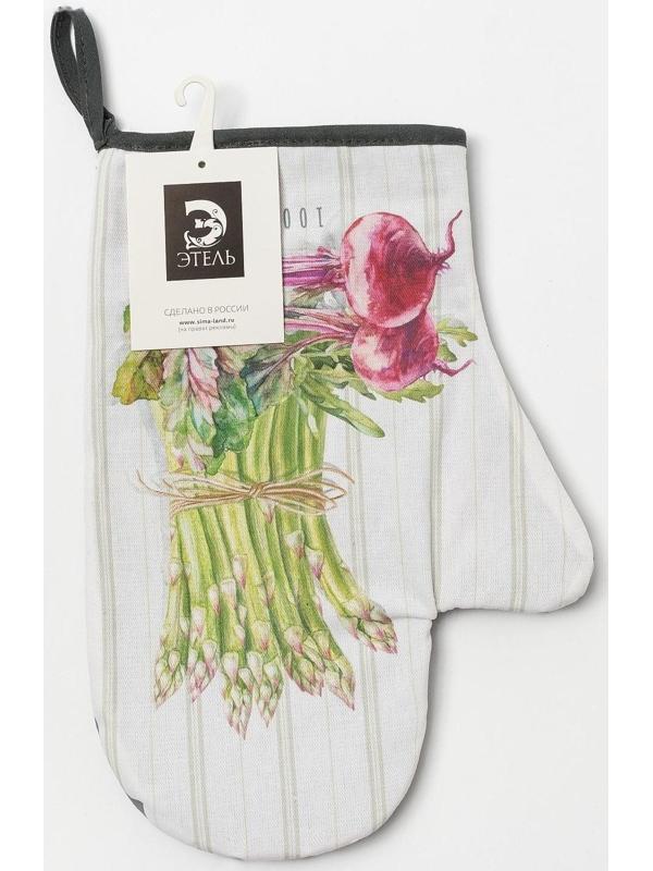 Варежка-прихватка Этель Vegetable 20х28 см, 100% хлопок, саржа, ватин 250 г/м2