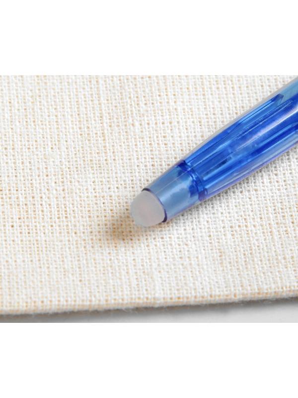 Ручка для ткани термоисчезающая, с набором стержней, цвет белый/розовый/чёрный/синий