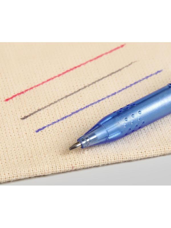 Ручка для ткани термоисчезающая, с набором стержней, цвет белый/розовый/чёрный/синий