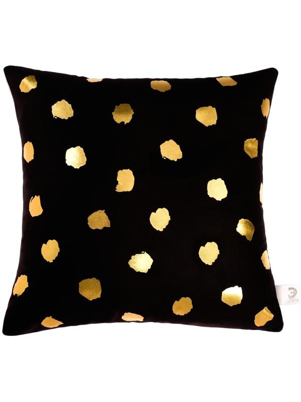 Подушка декоративная Этель «Горошек чёрный», 40х40 см, велюр, 100% п/э