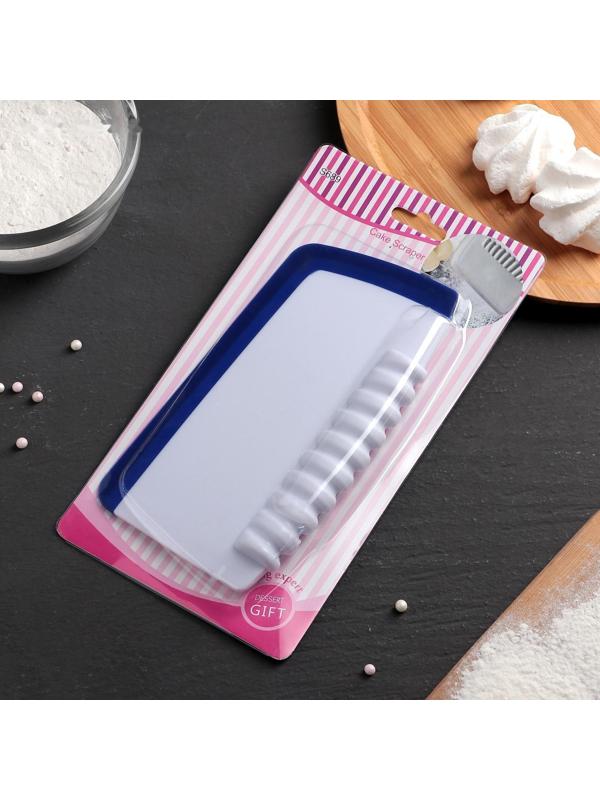 Шпатель кондитерский с размерной линейкой, 17,7×9,5 см, цвет фиолетовый