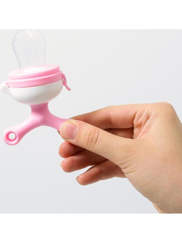 Ниблер с силиконовой сеточкой, вращающийся поршень, цвет розовый