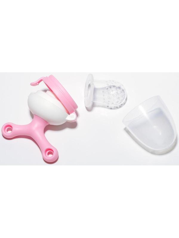 Ниблер с силиконовой сеточкой, вращающийся поршень, цвет розовый