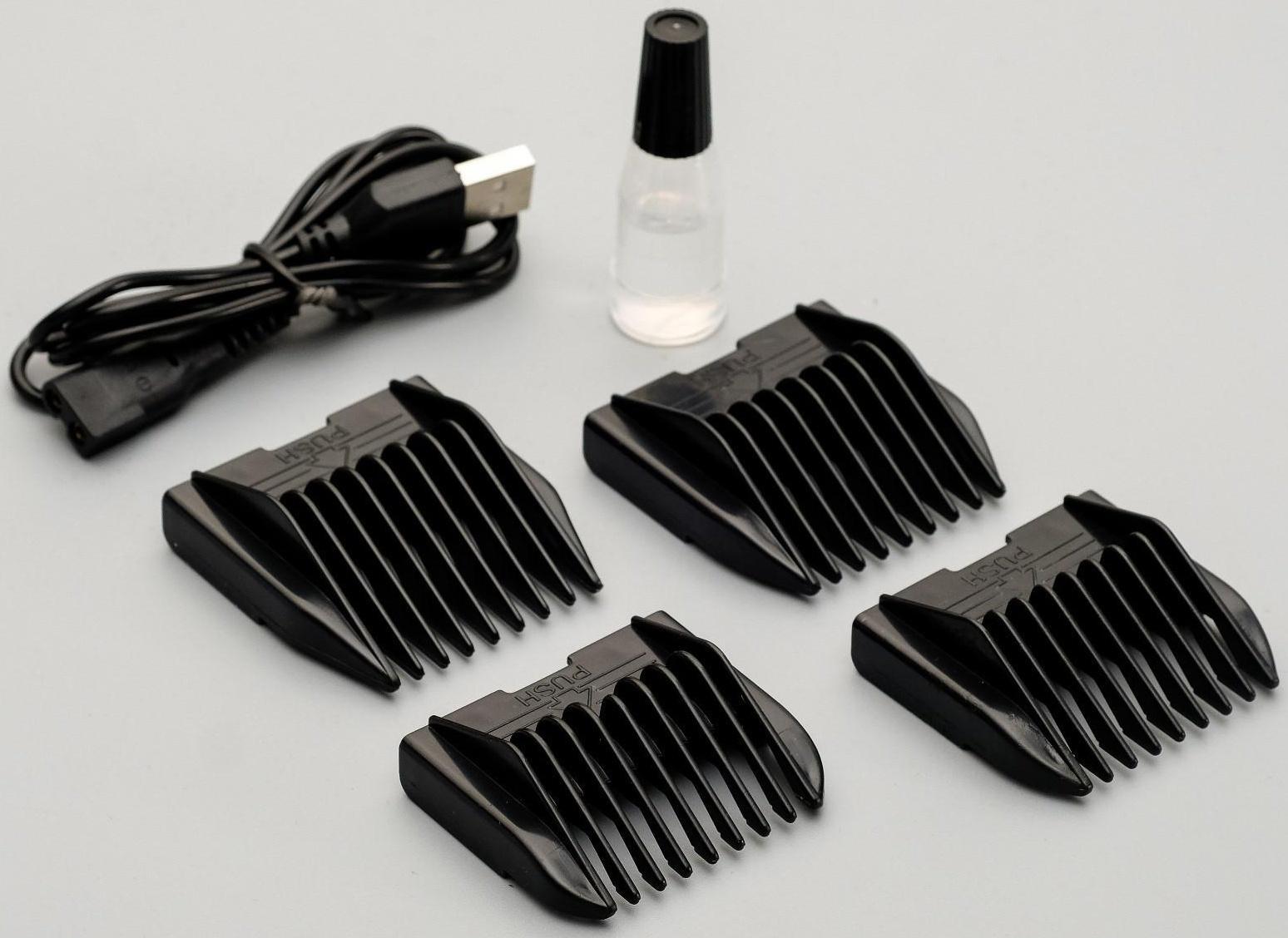 Машинка для стрижки аккумуляторная, регулировка ножа, USB-зарядка