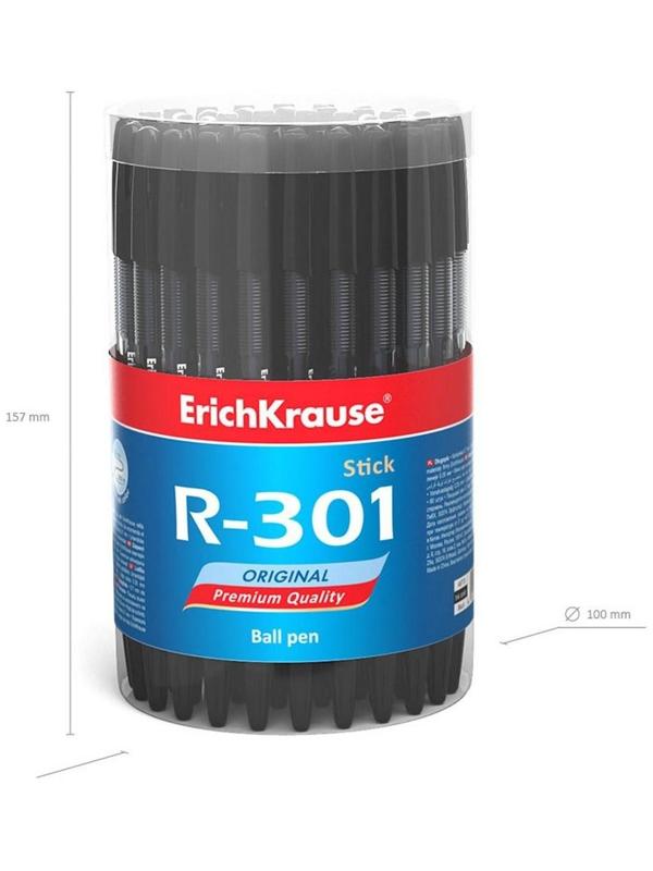 Ручка шариковая Erich Krause R-301 Original Stick, стержень черный 0,7 мм
