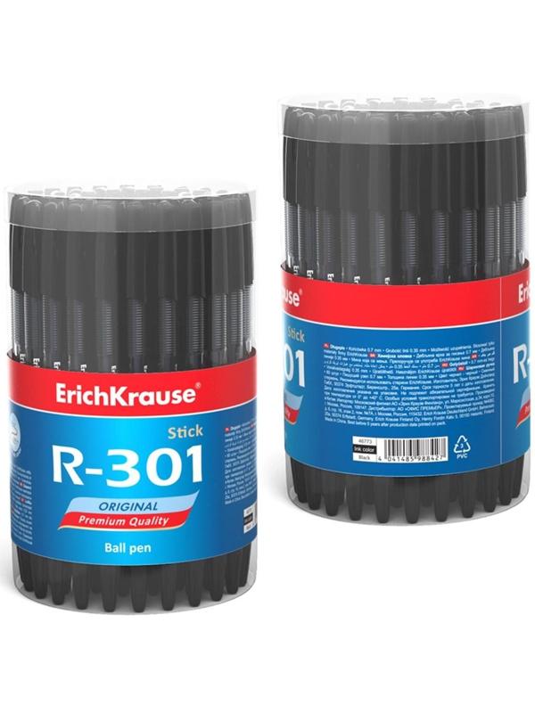 Ручка шариковая Erich Krause R-301 Original Stick, стержень черный 0,7 мм