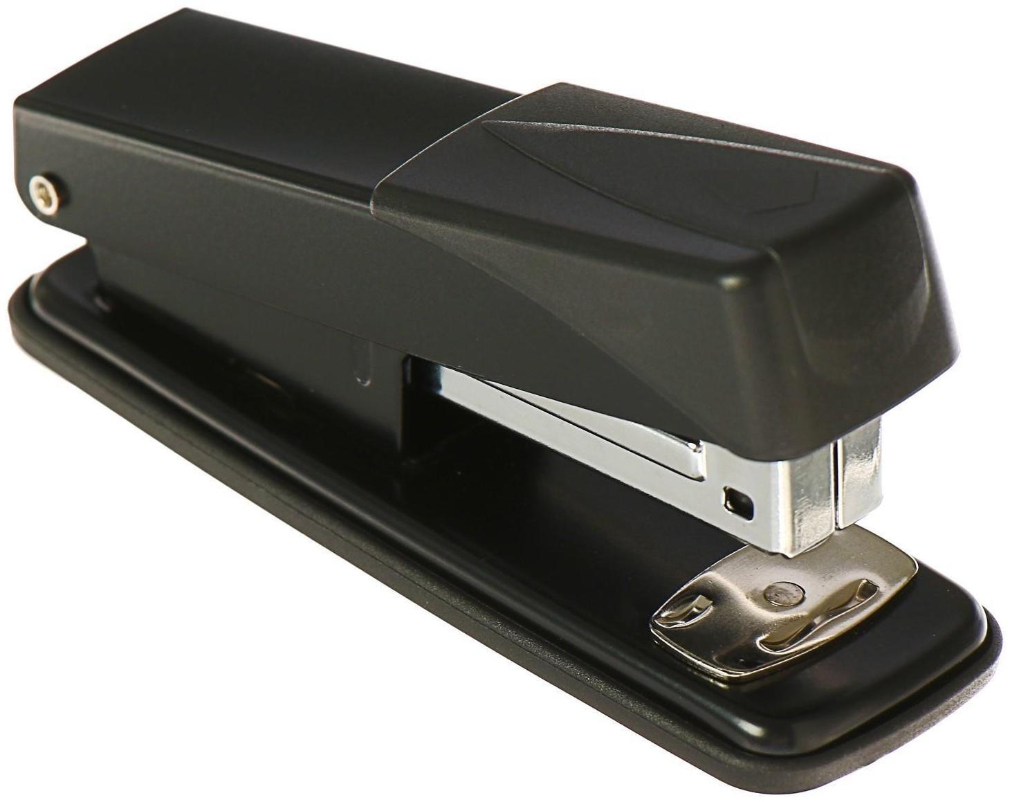 Степлер ErichKrause Quadro, № 24/6, до 30 листов, чёрный