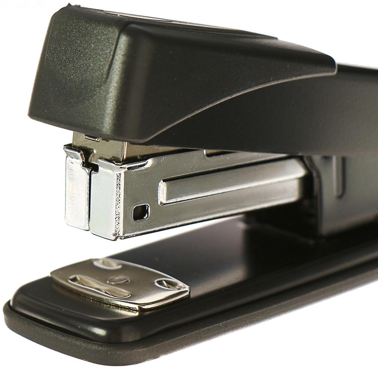 Степлер ErichKrause Quadro, № 24/6, до 30 листов, чёрный