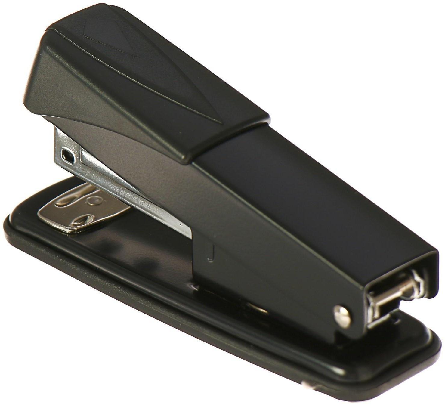 Степлер ErichKrause Quadro, № 24/6, до 30 листов, чёрный