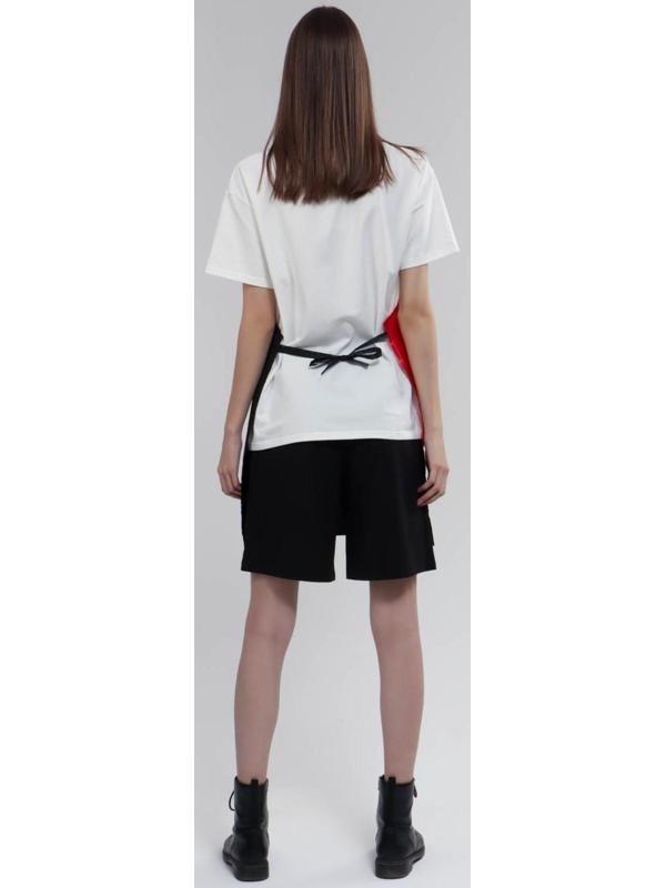 Фартук для мастера, цвет красный/чёрный