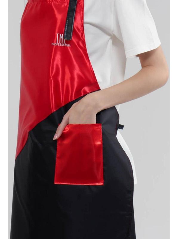 Фартук для мастера, цвет красный/чёрный