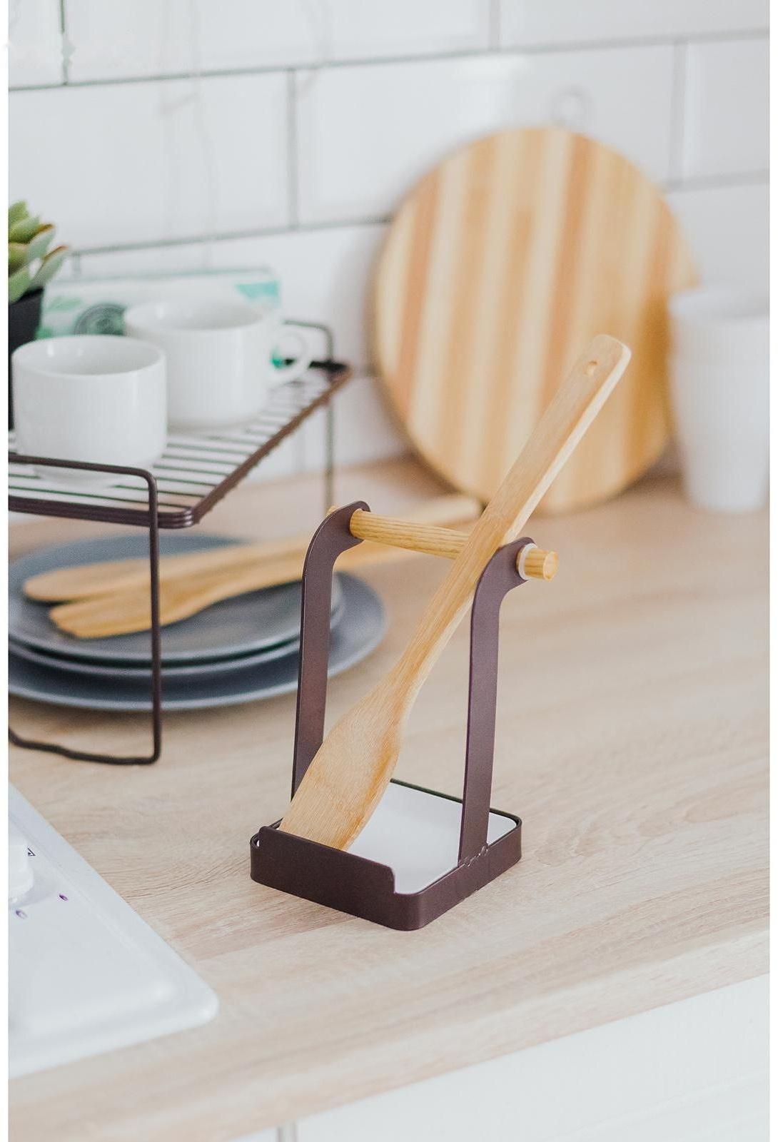 Подставка под ложку Доляна «Лофт», цвет коричневый