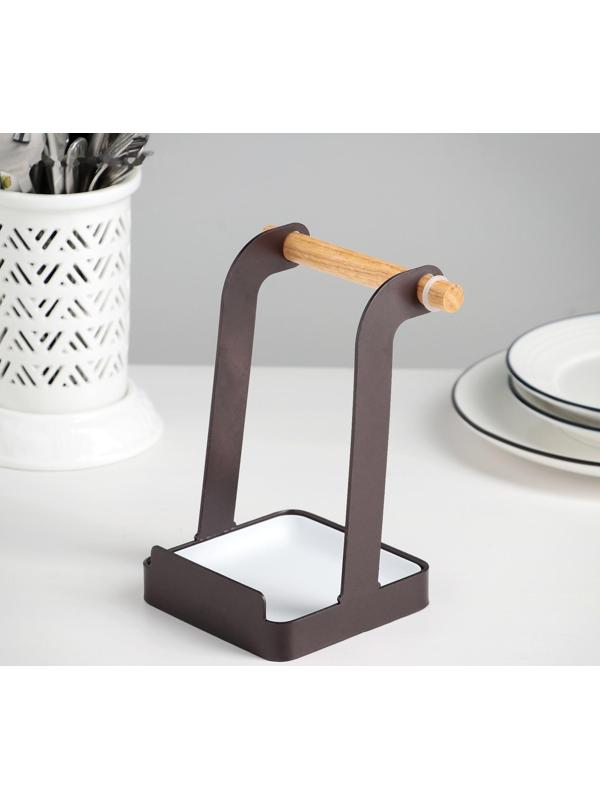 Подставка под ложку Доляна «Лофт», цвет коричневый