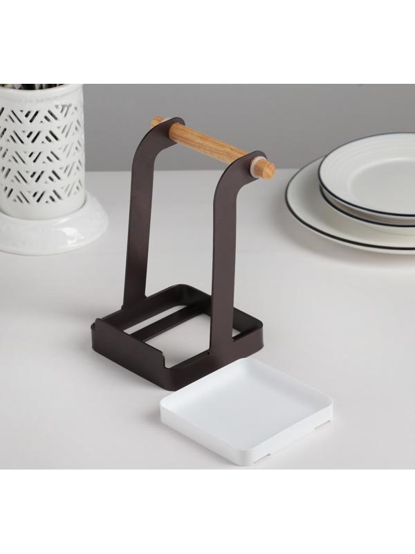 Подставка под ложку Доляна «Лофт», цвет коричневый