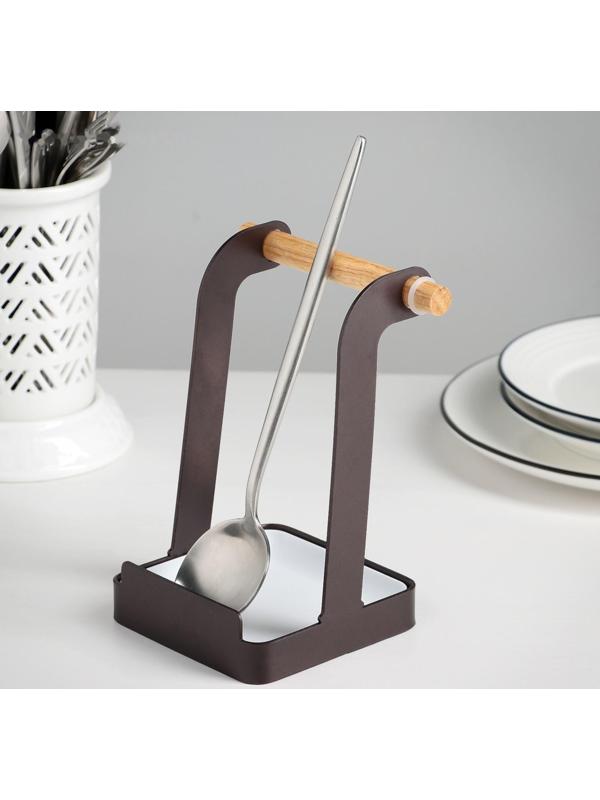 Подставка под ложку Доляна «Лофт», цвет коричневый