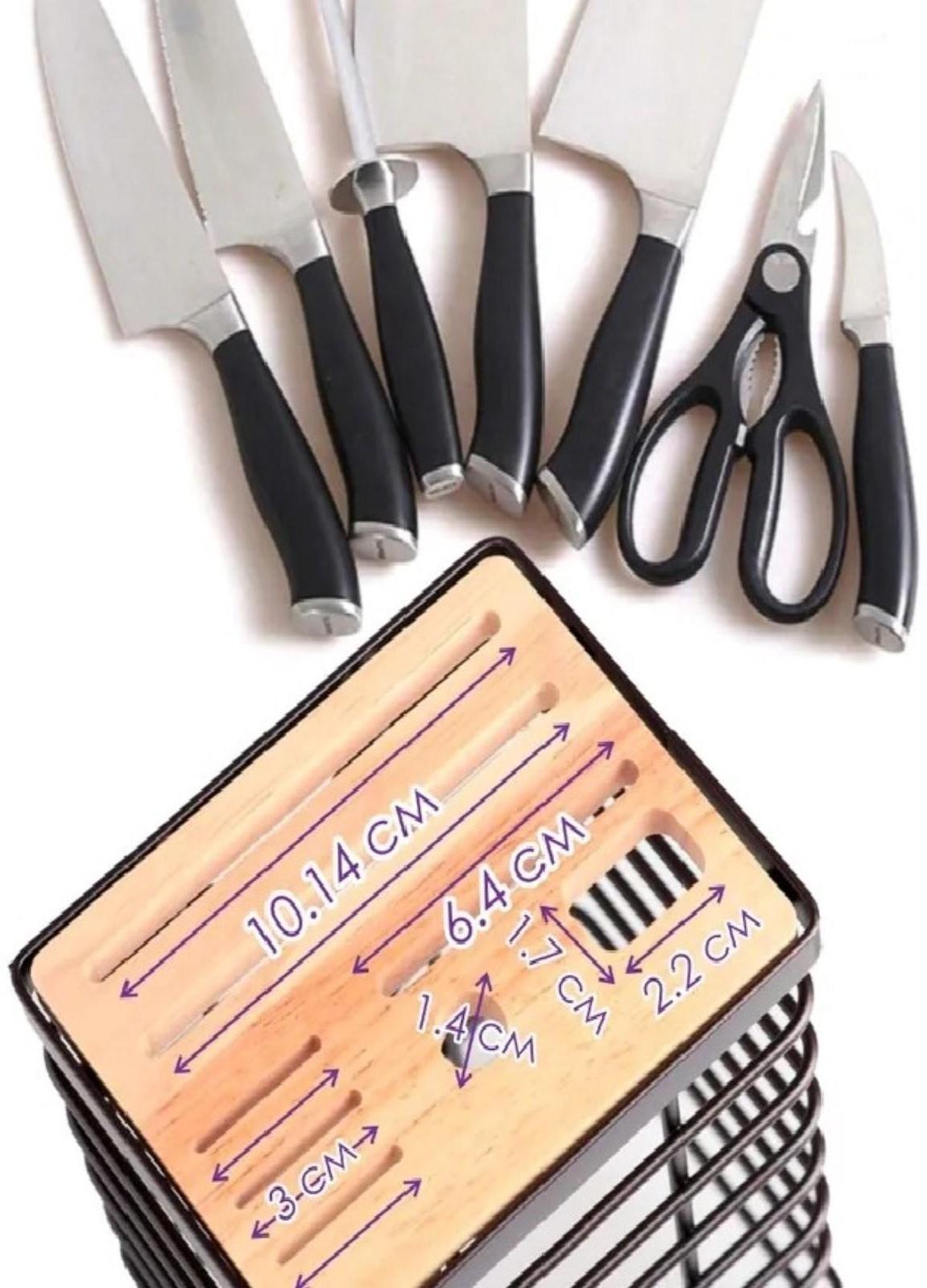 Подставка для ножей Доляна «Лофт», 13×10,5×23 см, цвет коричневый