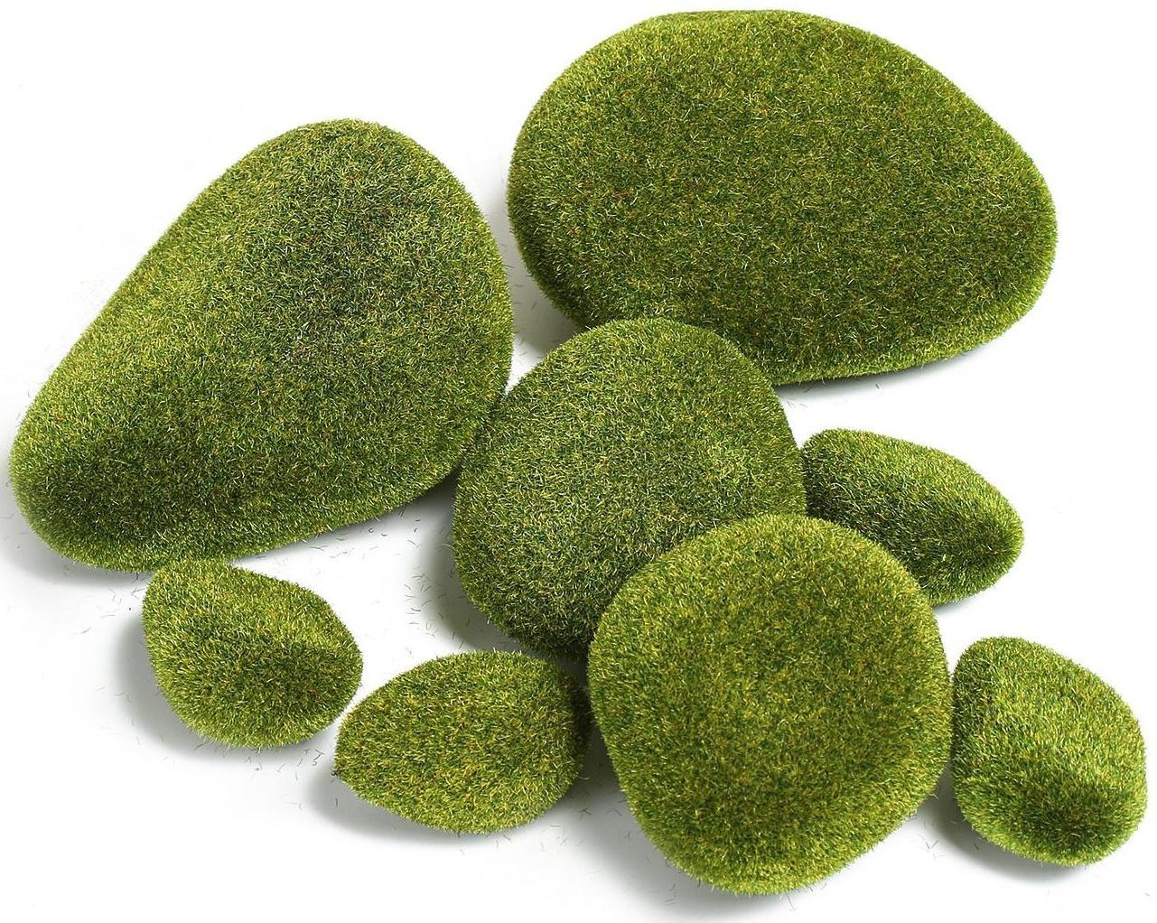 Мох искусственный «Камни», набор 8 шт.