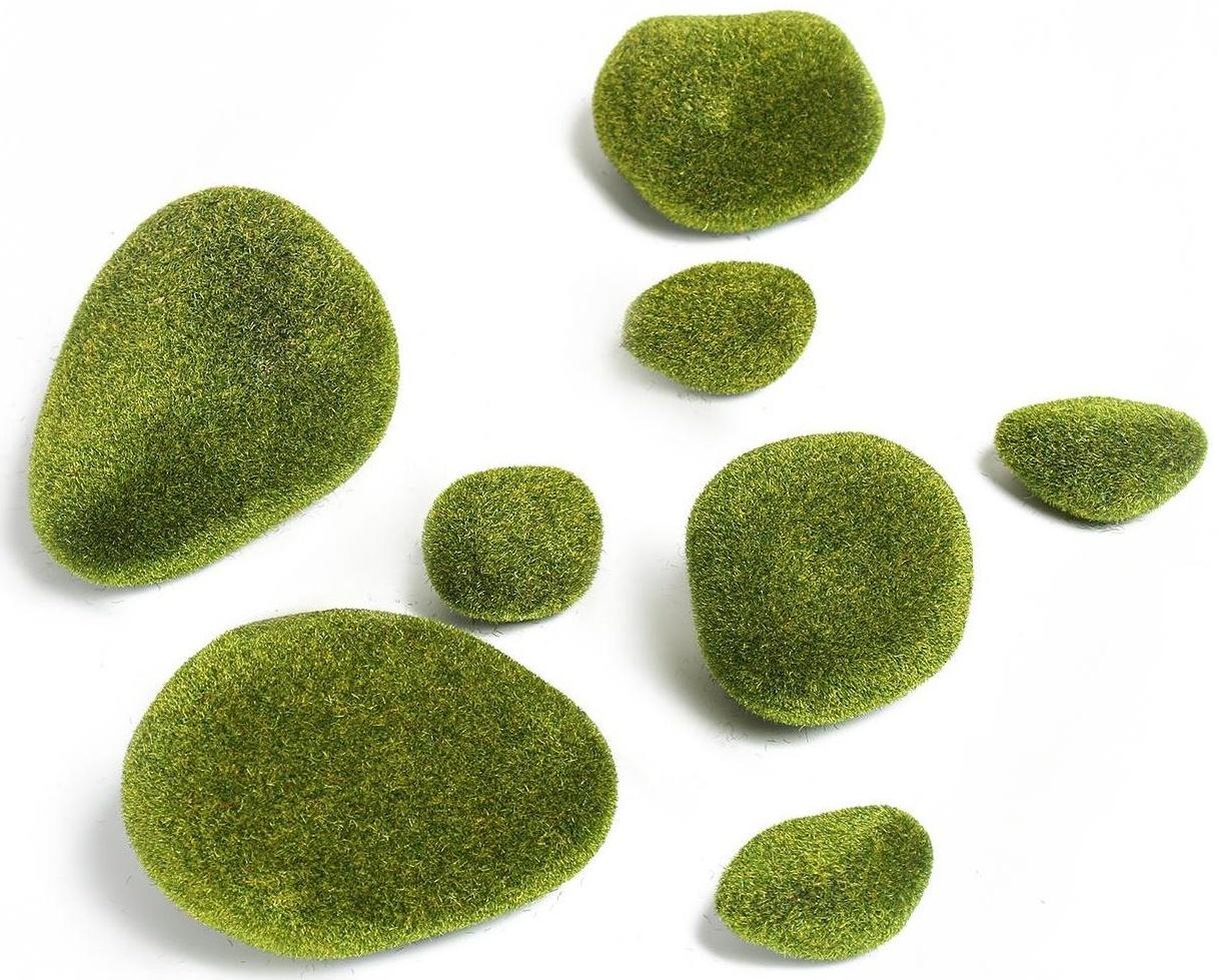 Мох искусственный «Камни», набор 8 шт.