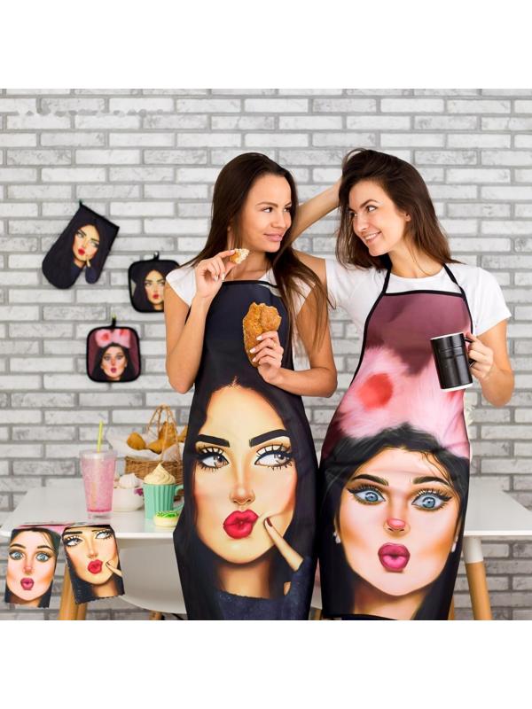 Кухонный набор 2 прихватки Этель Love Life «Пушистая» , прихватка 17х17 см, варежка 26х16 см, 100% п/э