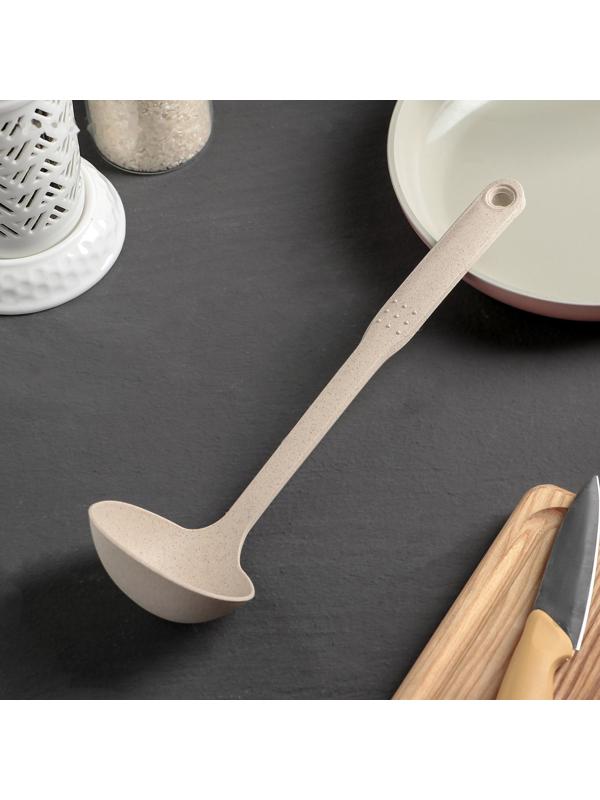 Половник Доляна «Беж», 28 см, цвет бежевый