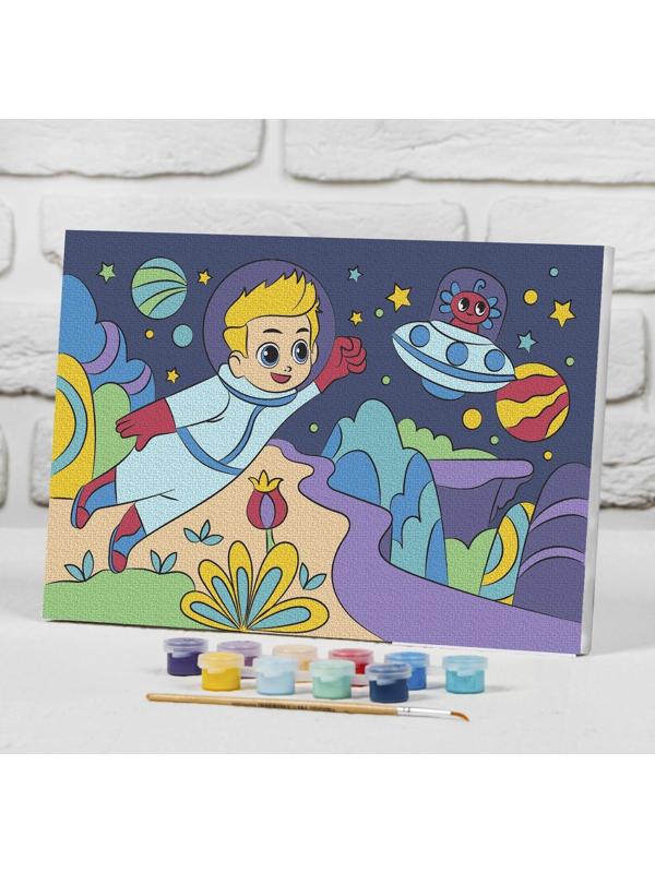 Картина по номерам на подрамнике «Космическое путешествие» 20×30 см