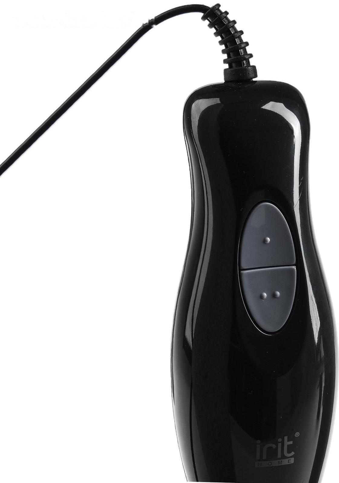 Блендер Irit IR-5509, погружной, 200 Вт, 0.6 л, 2 скорости, чёрный