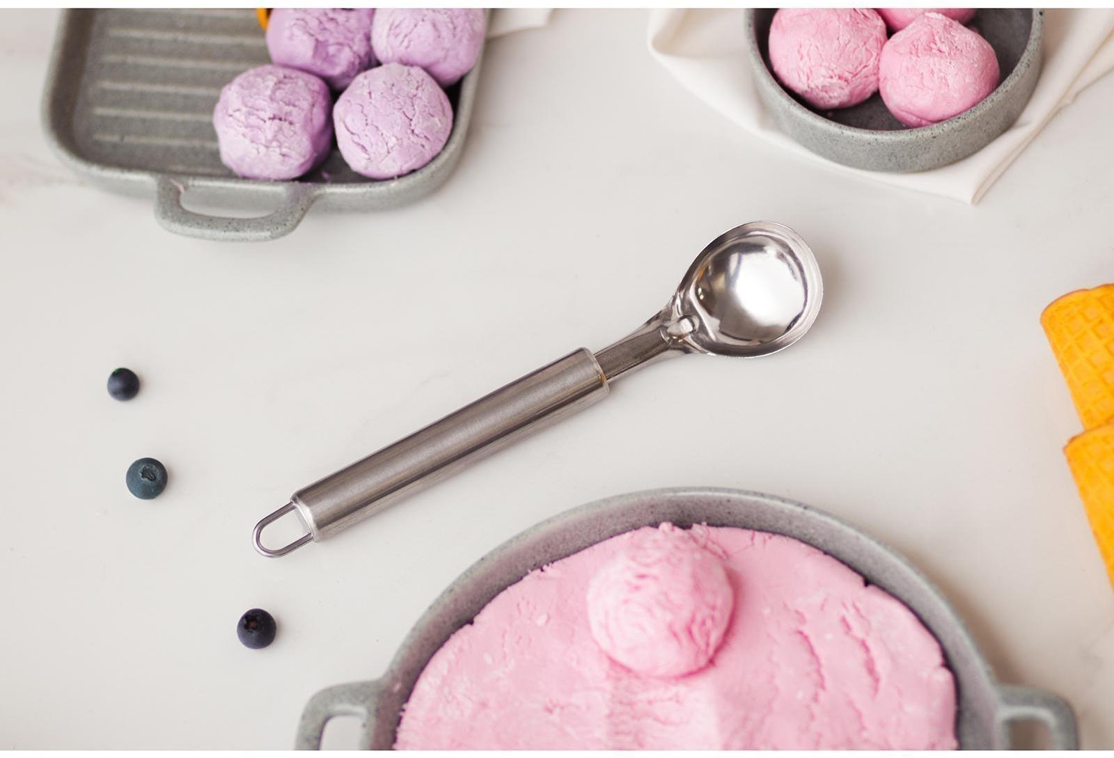 Ложка для мороженого Доляна «Металлик», 21 см, цвет серебристый