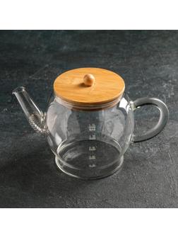 Чайник стеклянный заварочный «Эко. Бабл», 1,5 л, 26,5×14×16,5 см, металлическое сито