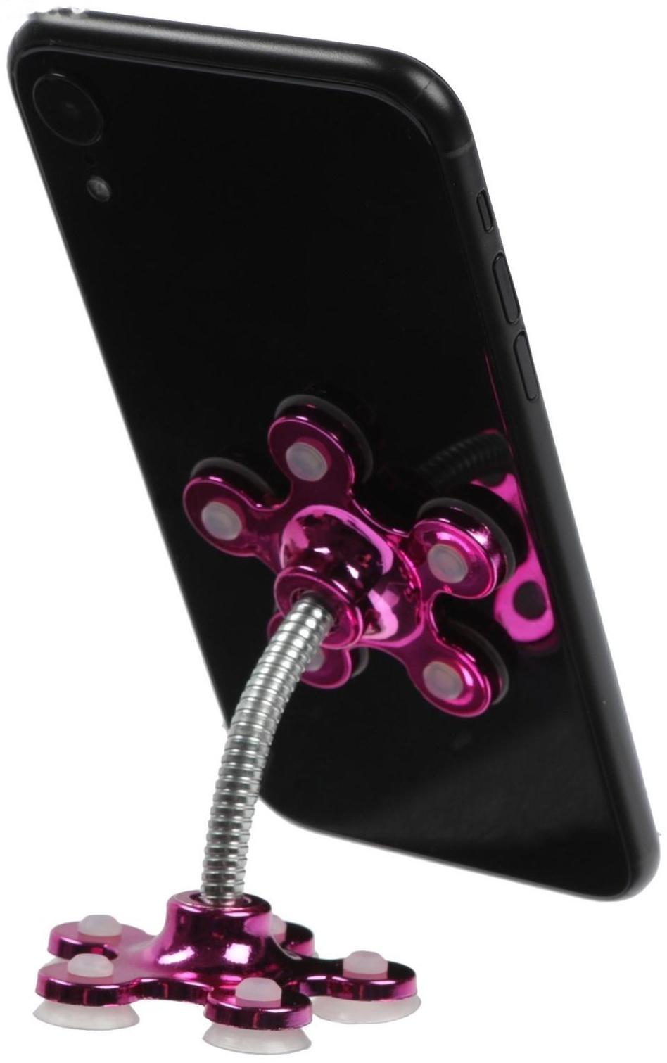 Держатель телефона на штанге 5 см, присоски 5 шт, микс