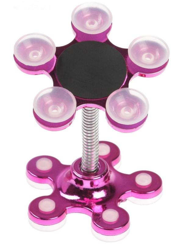 Держатель телефона на штанге 5 см, присоски 5 шт, микс