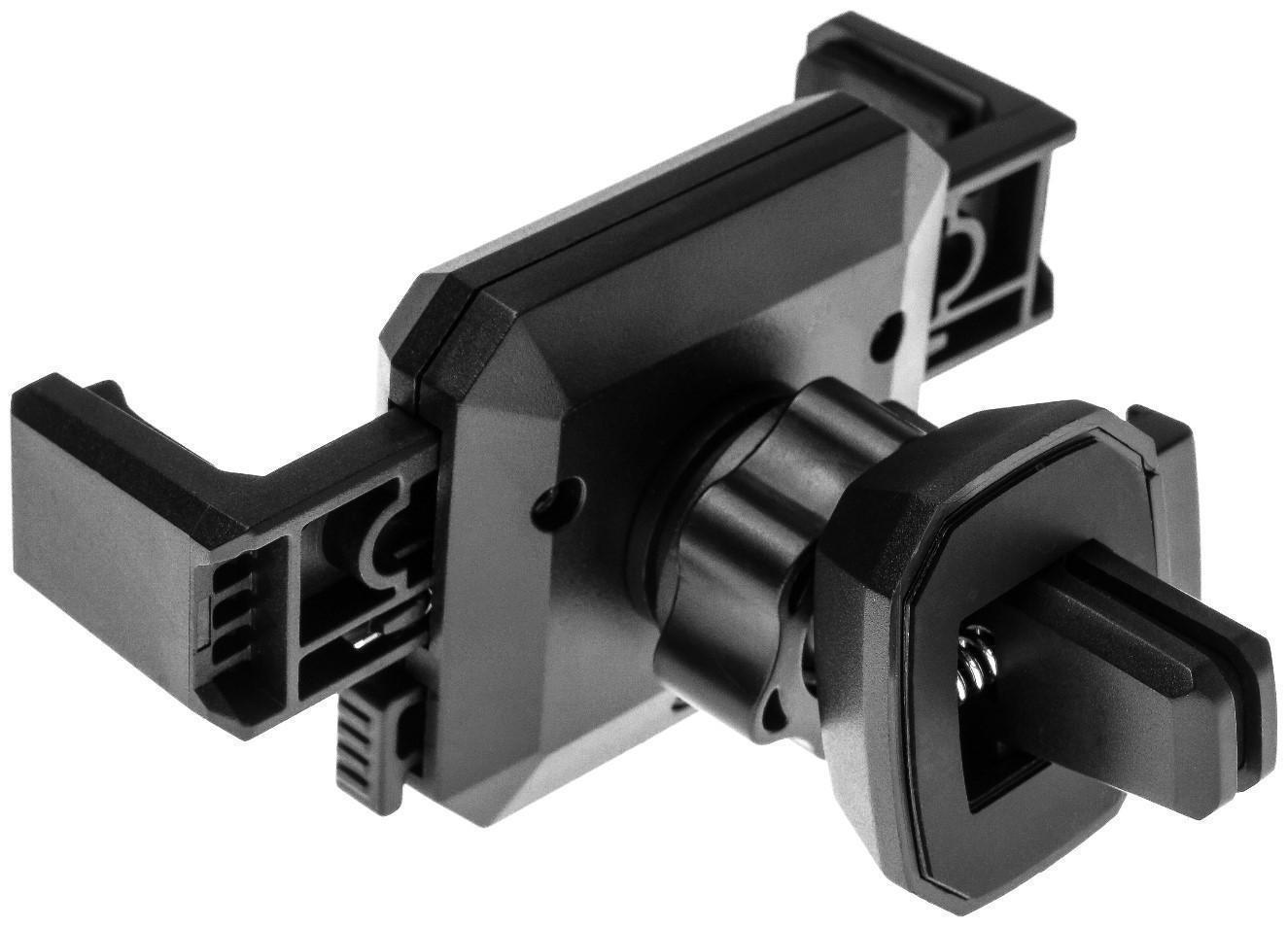 Держатель телефона в дефлектор Cartage, раздвижной 6.5-9 см, черный