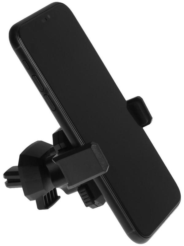 Держатель телефона в дефлектор Cartage, раздвижной 6.5-9 см, черный
