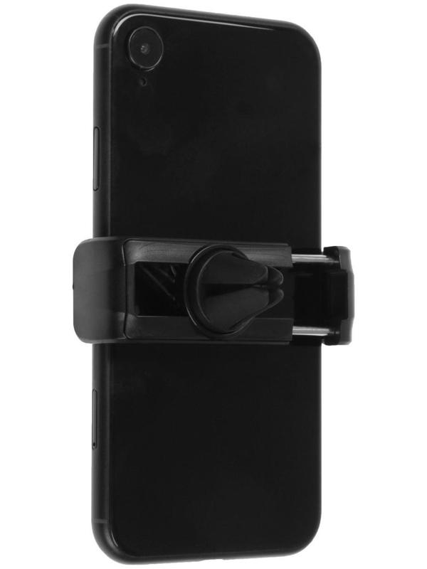 Держатель телефона в дефлектор, раздвижной 6-9 см, черный