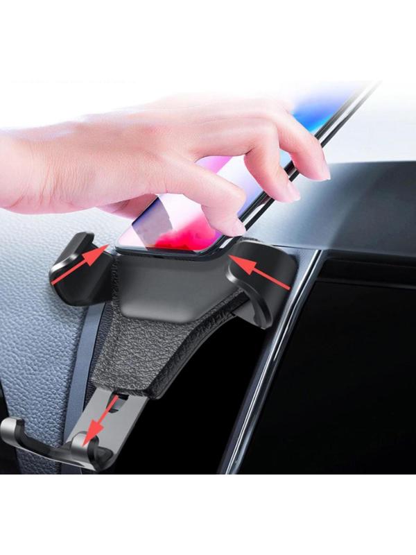 Держатель телефона Cartage в дефлектор, самозажимной захват 6-9.5 см, черный