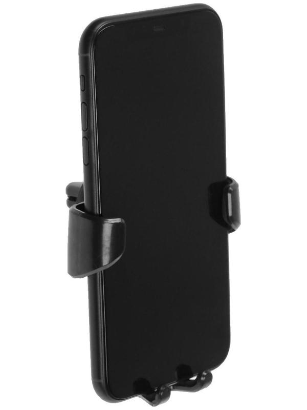 Держатель телефона Cartage в дефлектор, самозажимной захват 6-9.5 см, черный
