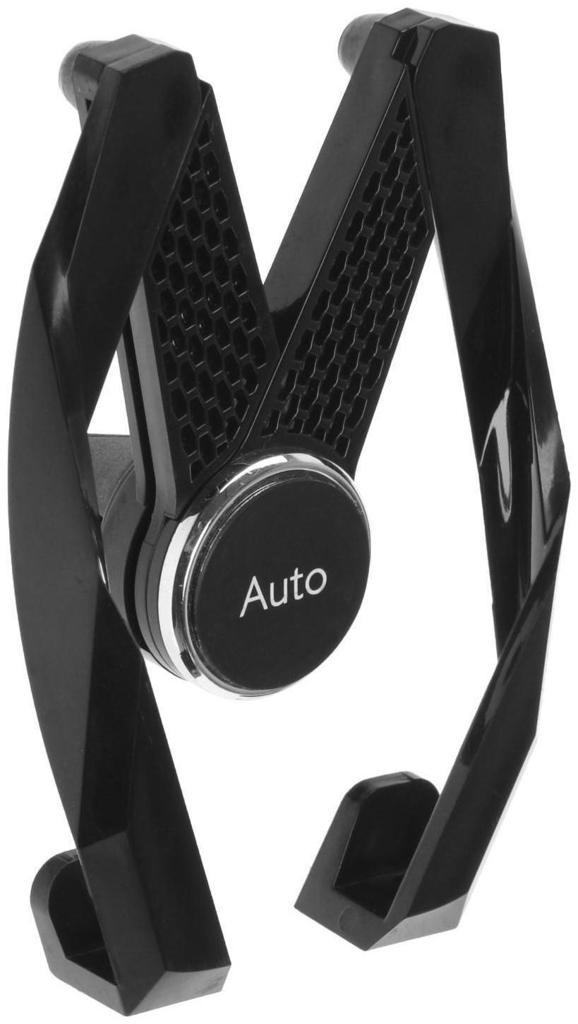 Держатель телефона в дефлектор, самозажимной захват 6.5-12 см с магнитом, черный