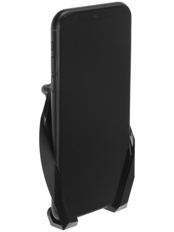 Держатель телефона в дефлектор, самозажимной захват 6.5-12 см с магнитом, черный