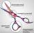 Ножницы парикмахерские с упором «Premium», загнутые кольца, лезвие — 5,5 см, цвет хамелеон
