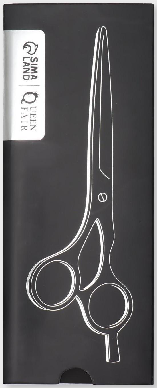 Ножницы филировочные с упором «Premium», загнутые кольца, лезвие — 6 см, цвет чёрный